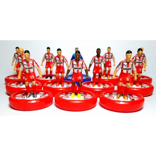 Subbuteo Andrew Table Soccer Olympiacos 2005-2006 Champions League Edition on WSB Professional bases